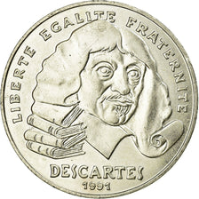 Moneta, Francia, Descartes, 100 Francs, 1991, SPL-, Argento, KM:996