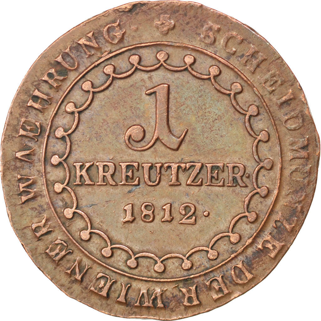 AUSTRIA, Kreuzer, 1812, Kremnitz, KM #2112, AU(50-53), Copper, 25, 3.87