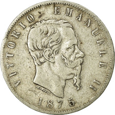 Monnaie, Italie, Vittorio Emanuele II, 5 Lire, 1875, Milan, TB, Argent, KM:8.3