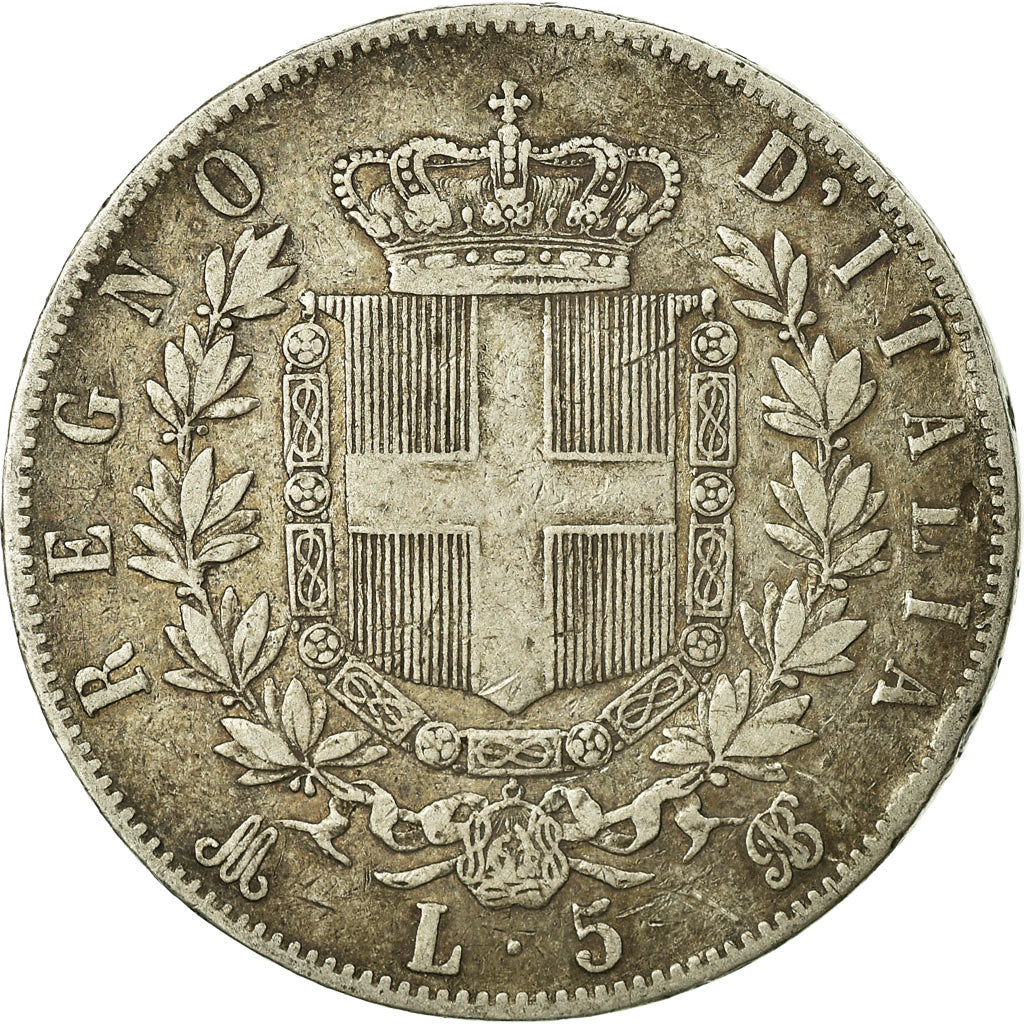 Monnaie, Italie, Vittorio Emanuele II, 5 Lire, 1875, Milan, TB, Argent, KM:8.3