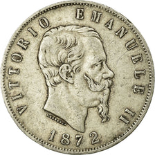 Monnaie, Italie, Vittorio Emanuele II, 5 Lire, 1872, Milan, TB, Argent, KM:8.3