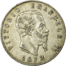 Monnaie, Italie, Vittorio Emanuele II, 5 Lire, 1872, Milan, TB, Argent, KM:8.3