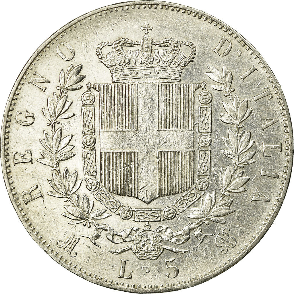 Monnaie, Italie, Vittorio Emanuele II, 5 Lire, 1874, Milan, TTB, Argent, KM:8.3