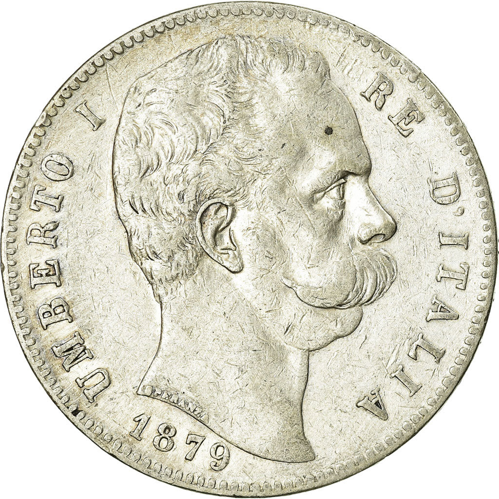 Monnaie, Italie, Umberto I, 5 Lire, 1879, Rome, TB+, Argent, KM:20