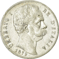 Monnaie, Italie, Umberto I, 5 Lire, 1879, Rome, TB+, Argent, KM:20
