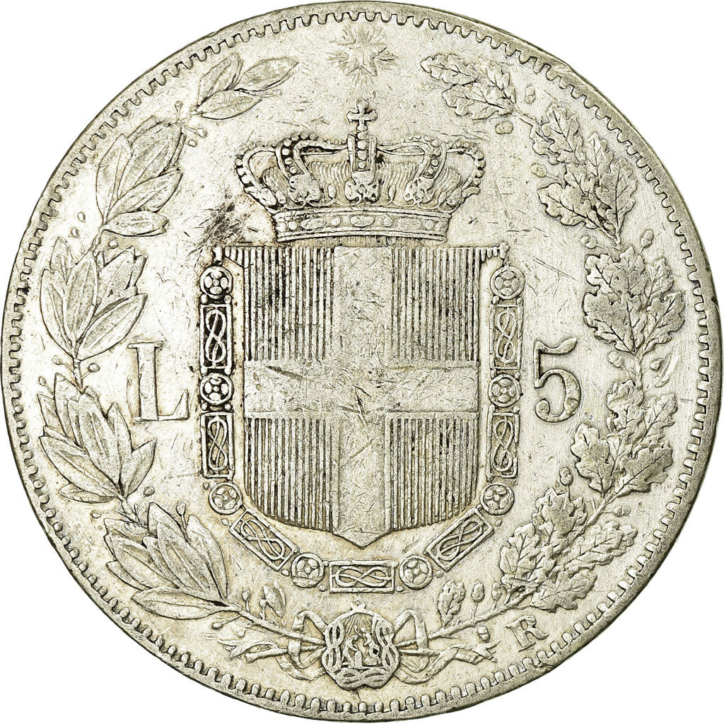 Monnaie, Italie, Umberto I, 5 Lire, 1879, Rome, TB+, Argent, KM:20