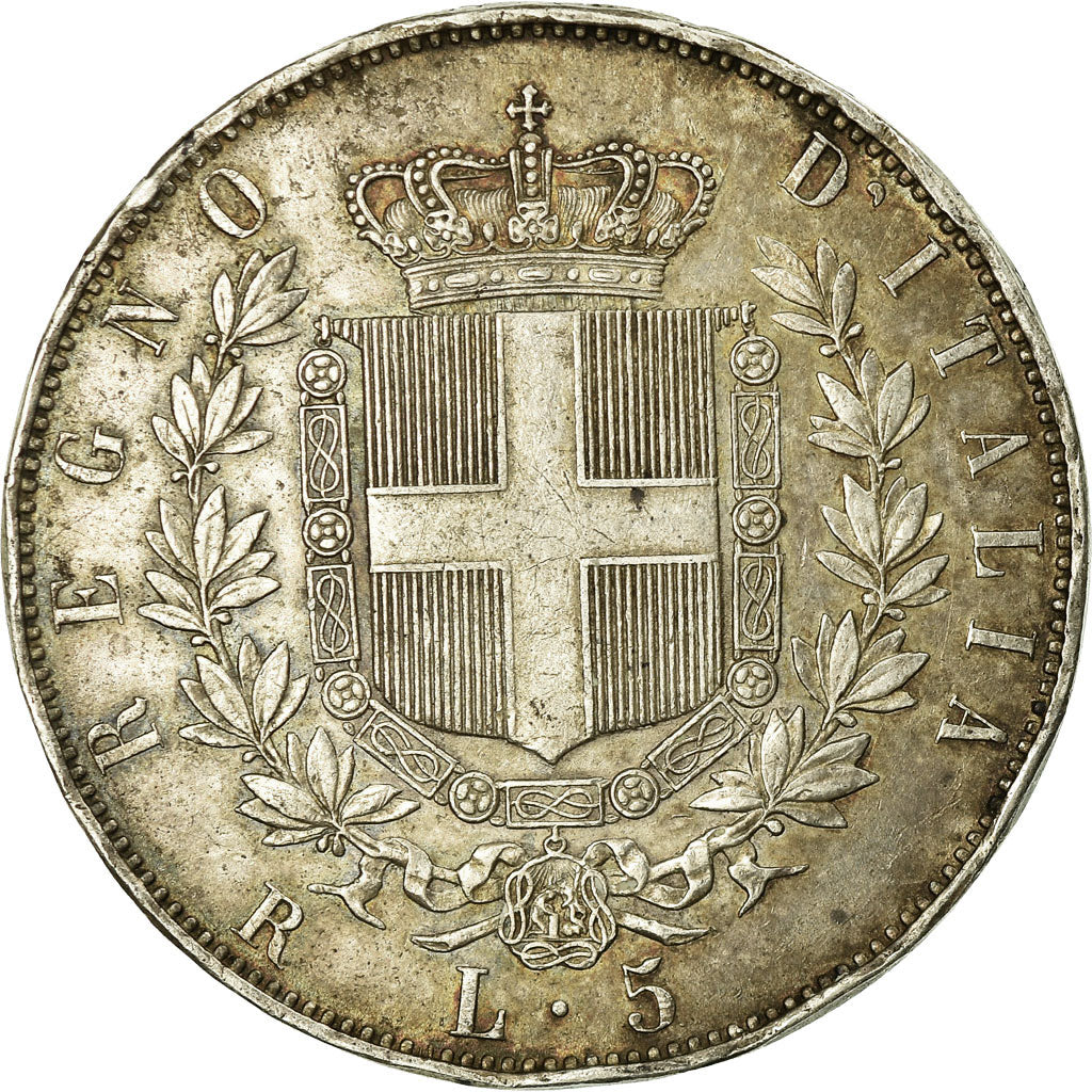Monnaie, Italie, Vittorio Emanuele II, 5 Lire, 1875, Rome, TB, Argent, KM:8.4