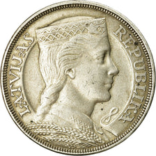 Münze, Latvia, 5 Lati, 1931, S+, Silber, KM:9