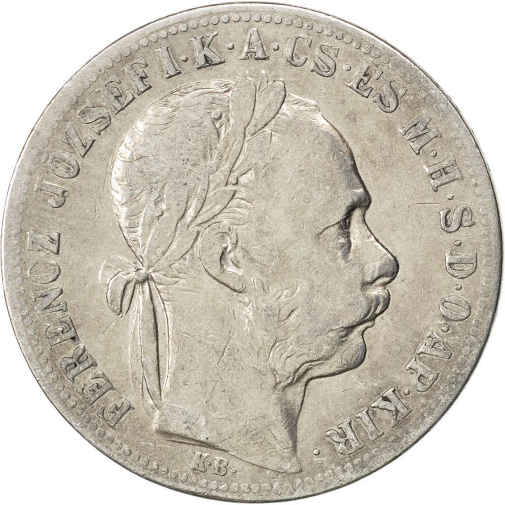 HUNGARY, Forint, 1884, Kremnitz, KM #469, EF(40-45), Silver, 12.14