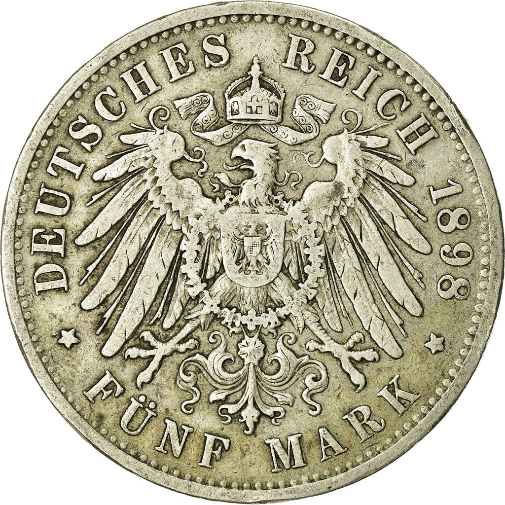 Monnaie, Etats allemands, PRUSSIA, Wilhelm II, 5 Mark, 1898, Berlin, TB+