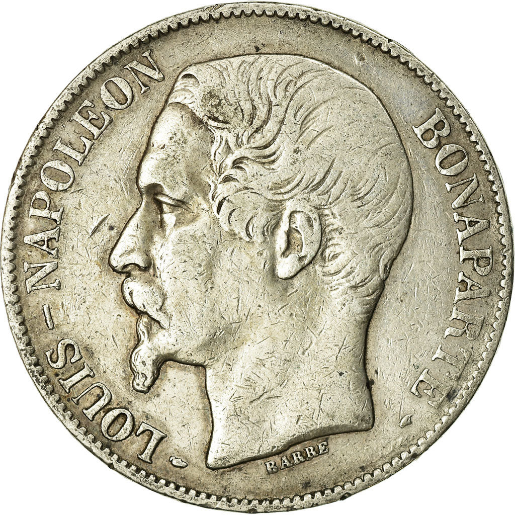 Coin, France, Napoléon III, 5 Francs, 1852, Paris, VF(30-35), Silver, KM:773.1