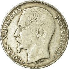 Moneta, Francia, Napoléon III, 5 Francs, 1852, Paris, MB+, Argento, KM:773.1