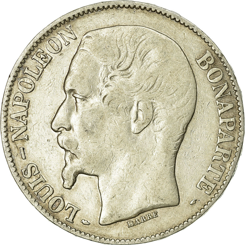 Coin, France, Napoléon III, 5 Francs, 1852, Paris, VF(20-25), Silver, KM:773.1