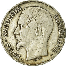 Moneda, Francia, Napoléon III, 5 Francs, 1852, Paris, BC+, Plata, KM:773.1