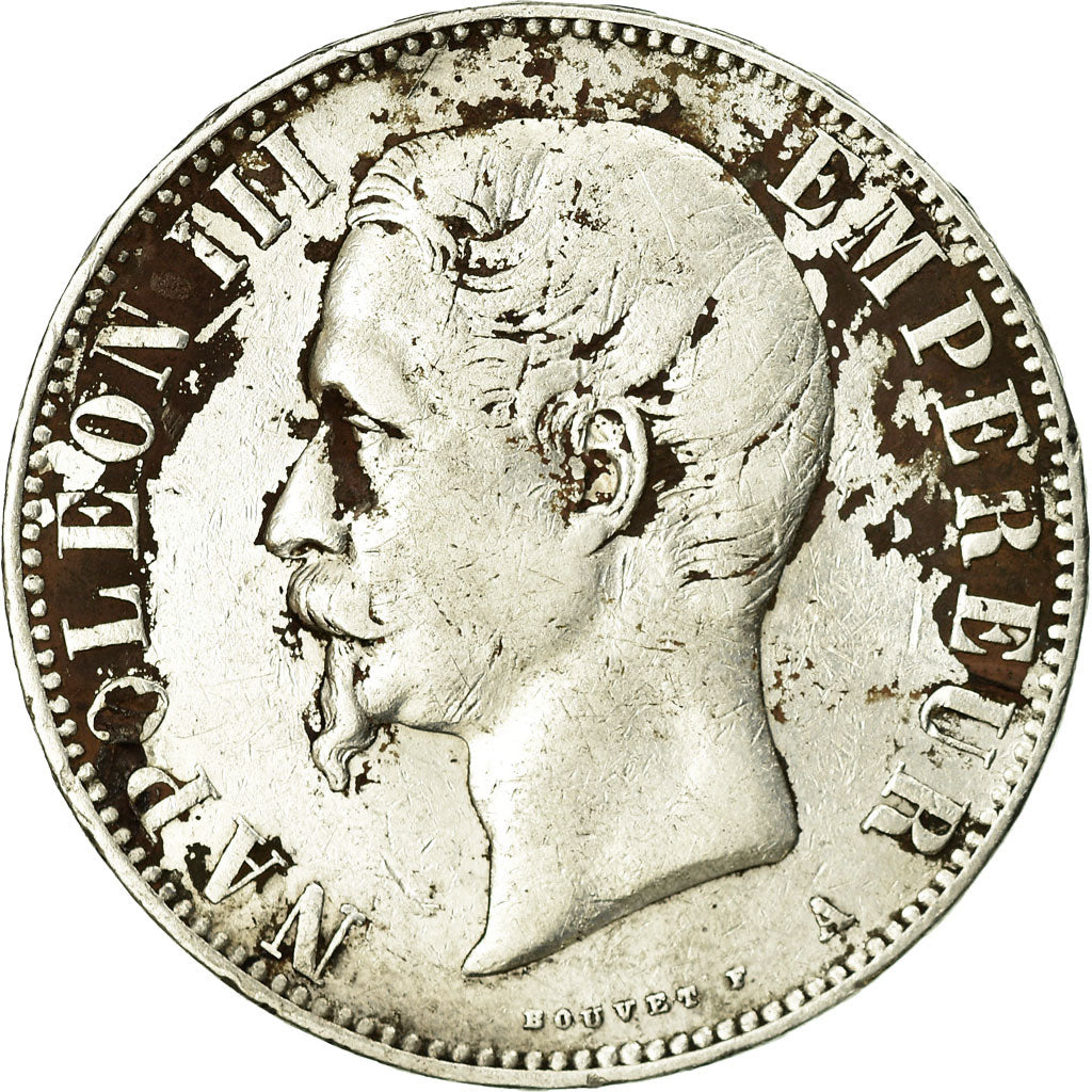 Moeda, França, Napoleon III, Napoléon III, 5 Francs, 1855, Paris, VF(20-25)