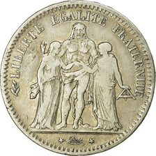Monnaie, France, Hercule, 5 Francs, 1848, Paris, TB, Argent, Gadoury:683