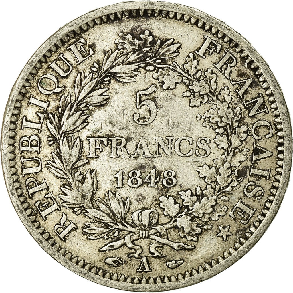 Coin, France, Hercule, 5 Francs, 1848, Paris, VF(20-25), Silver, KM:756.1