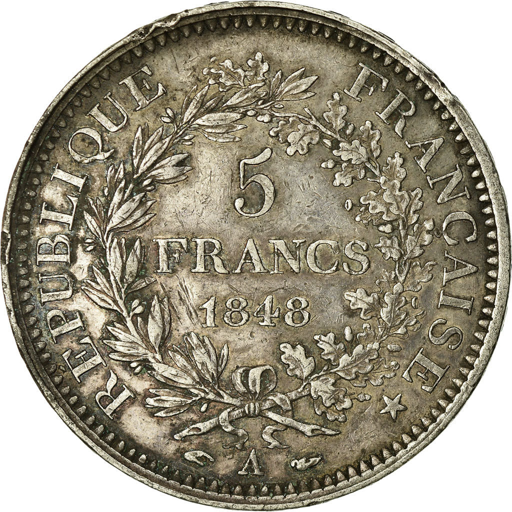 Coin, France, Hercule, 5 Francs, 1848, Paris, VF(30-35), Silver, KM:756.1