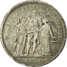 Munten, Frankrijk, Hercule, 5 Francs, 1848, Paris, FR+, Zilver, KM:756.1