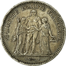 Münze, Frankreich, Hercule, 5 Francs, 1849, Paris, S+, Silber, KM:756.1