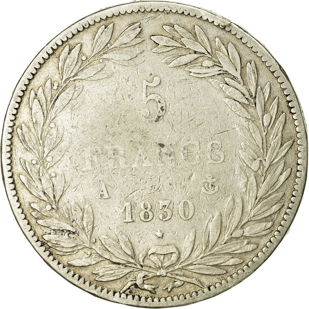 Coin, France, Louis-Philippe, 5 Francs, 1830, Paris, Tranche en relief
