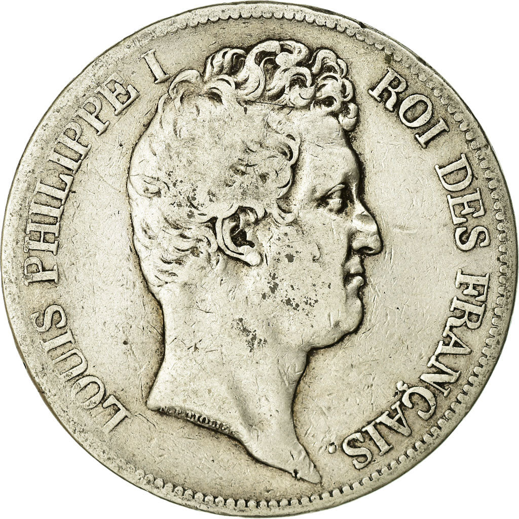 Coin, France, Louis-Philippe, 5 Francs, 1831, Lille, VF(20-25), Silver