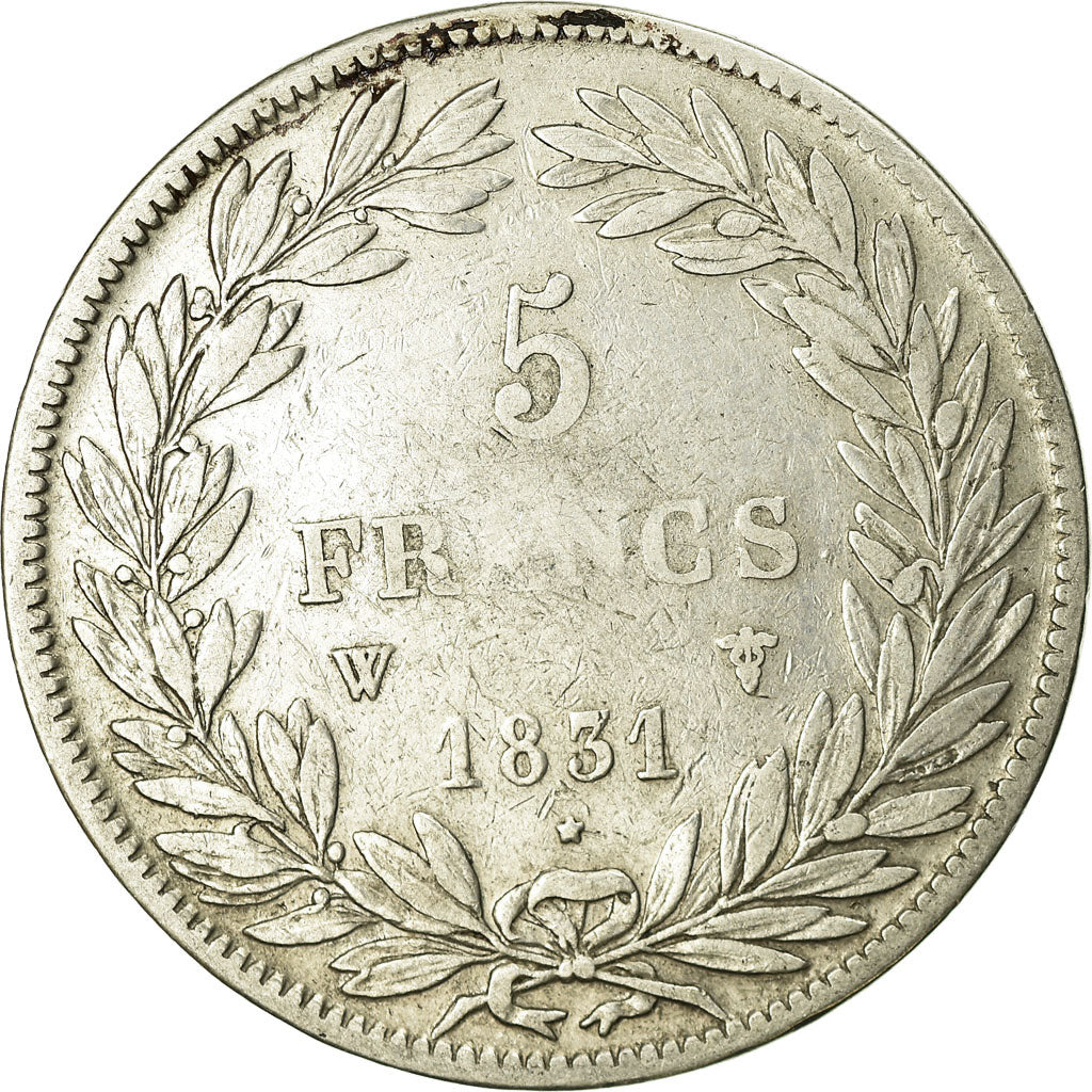 Monnaie, France, Louis-Philippe, 5 Francs, 1831, Lille, TB, Argent, Gadoury:676