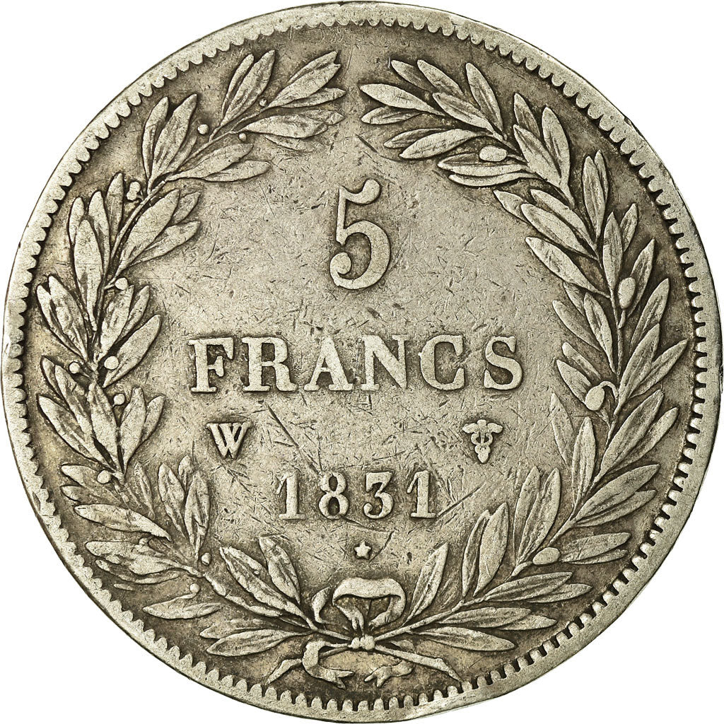 Monnaie, France, Louis-Philippe, 5 Francs, 1831, Lille, TB+, Argent