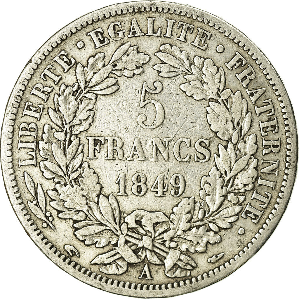 Monnaie, France, Cérès, 5 Francs, 1849, Paris, TB, Argent, Gadoury:719