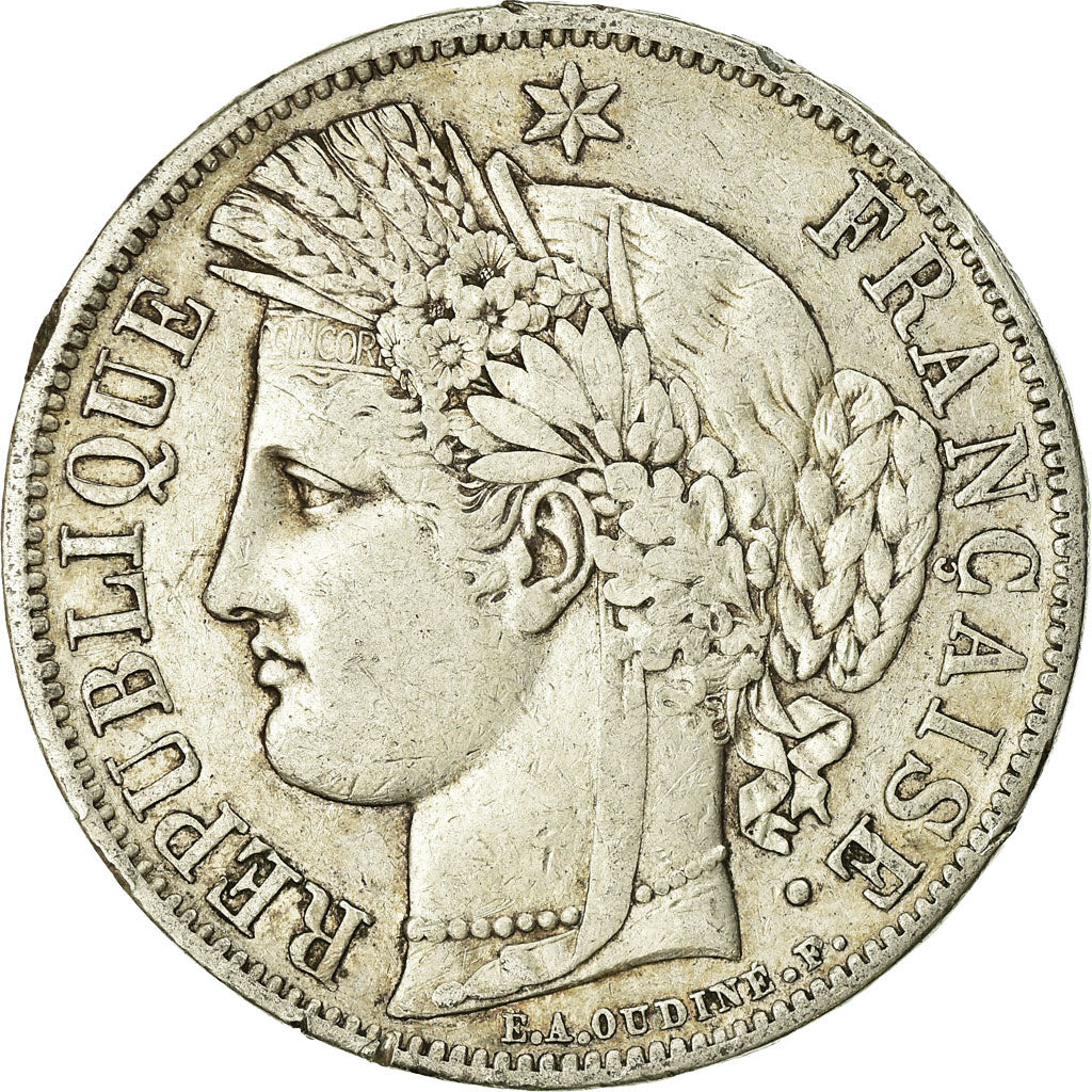 Monnaie, France, Cérès, 5 Francs, 1849, Paris, TB, Argent, Gadoury:719