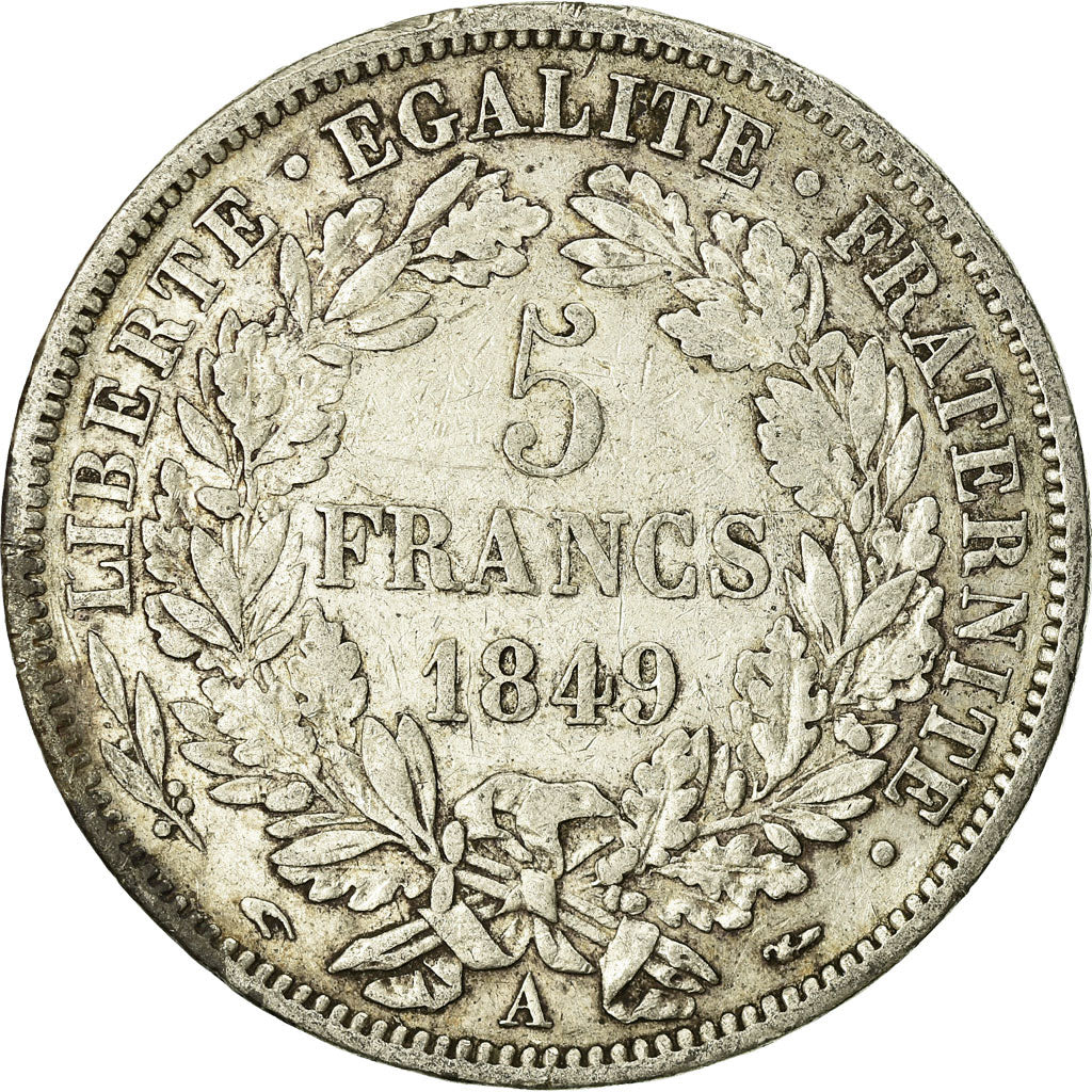 Monnaie, France, Cérès, 5 Francs, 1849, Paris, TB, Argent, Gadoury:719