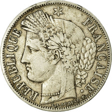 Moneta, Francia, Cérès, 5 Francs, 1849, Paris, MB, Argento, KM:761.1