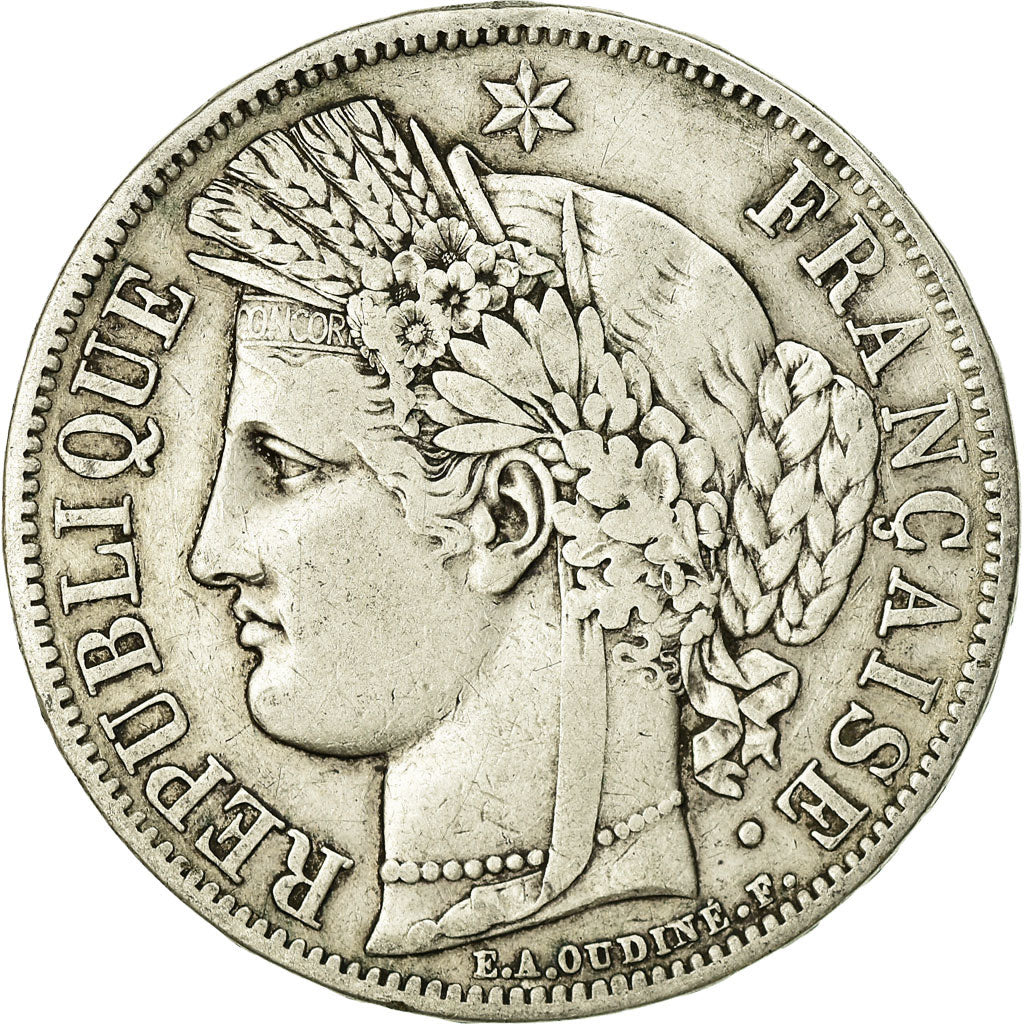 Monnaie, France, Cérès, 5 Francs, 1849, Paris, TB, Argent, Gadoury:719