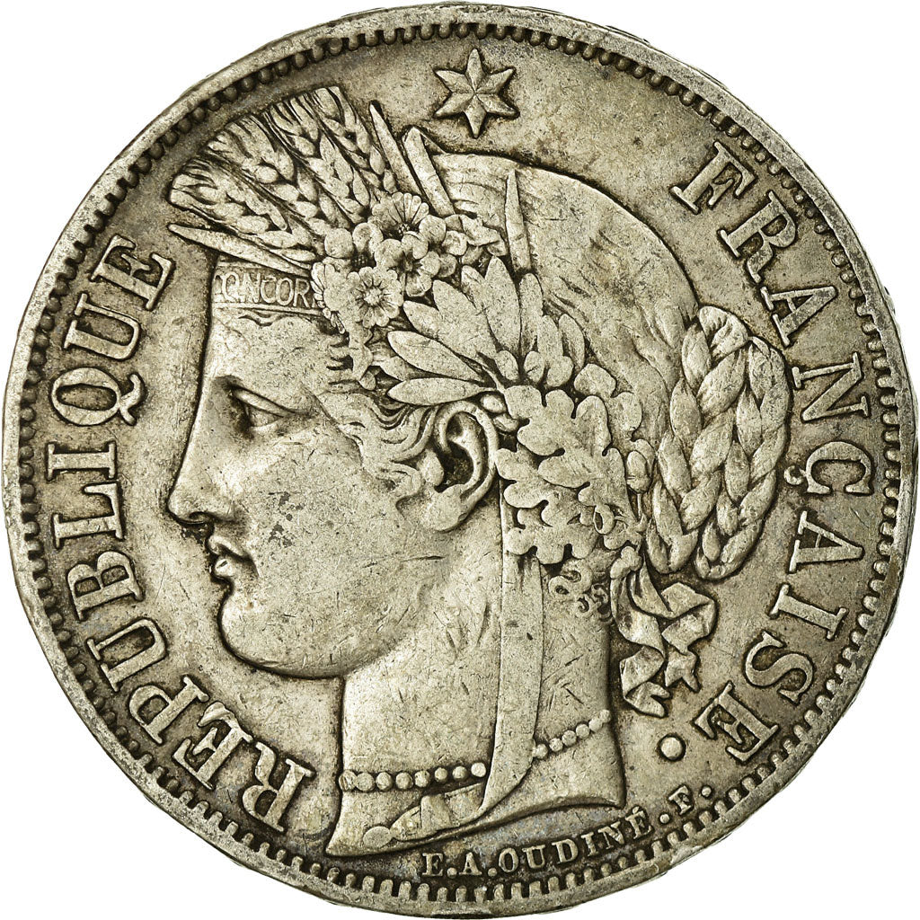 Coin, France, Cérès, 5 Francs, 1849, Paris, VF(20-25), Silver, KM:761.1