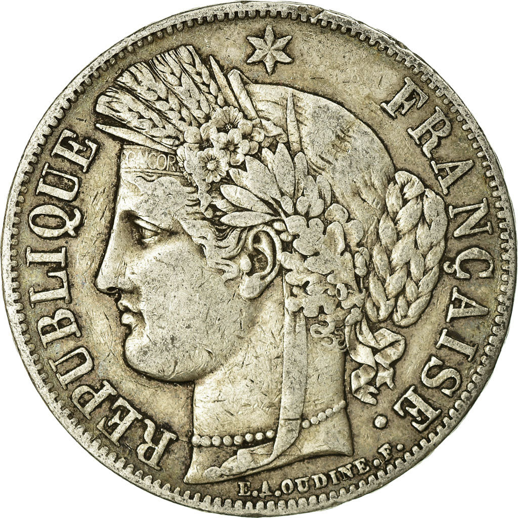 Monnaie, France, Cérès, 5 Francs, 1849, Paris, TB, Argent, Gadoury:719
