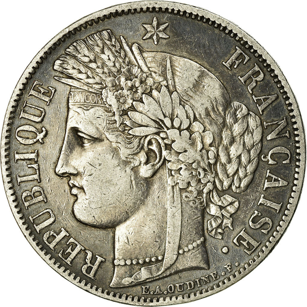 Coin, France, Cérès, 5 Francs, 1849, Paris, VF(30-35), Silver, KM:761.1