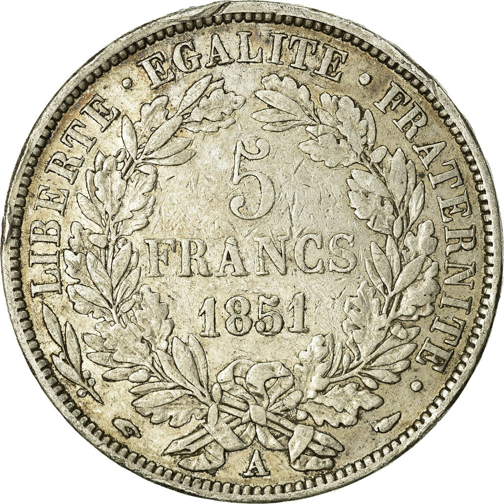 Monnaie, France, Cérès, 5 Francs, 1851, Paris, TB, Argent, Gadoury:719