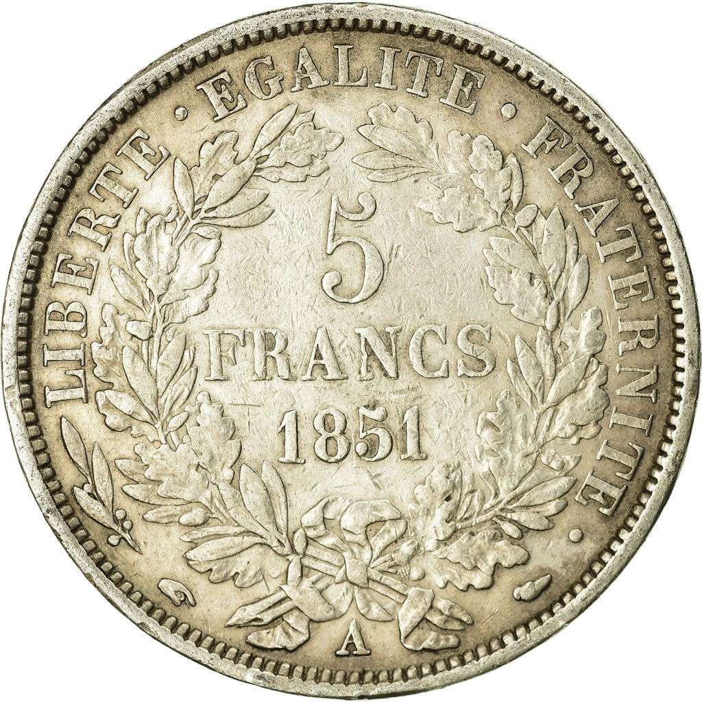 Monnaie, France, Cérès, 5 Francs, 1851, Paris, TB, Argent, Gadoury:719