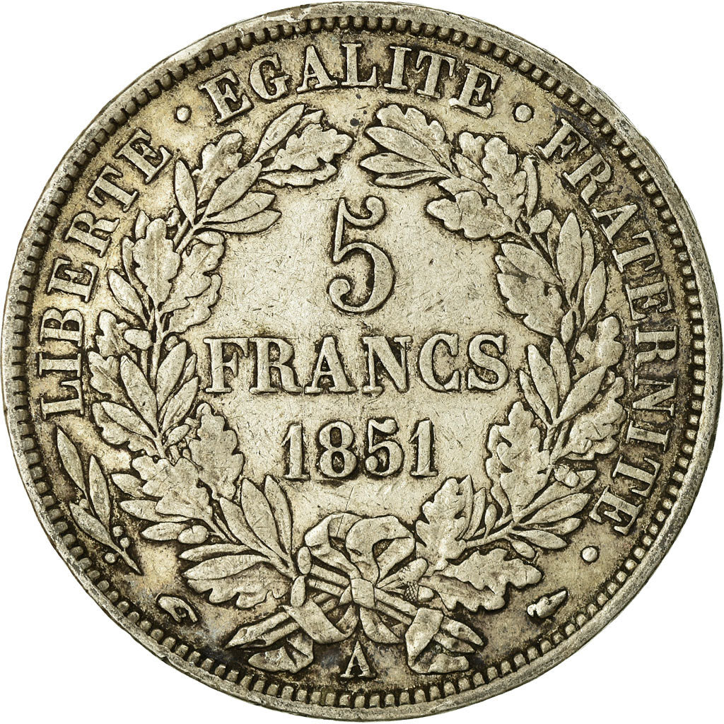 Monnaie, France, Cérès, 5 Francs, 1851, Paris, TB+, Argent, Gadoury:719