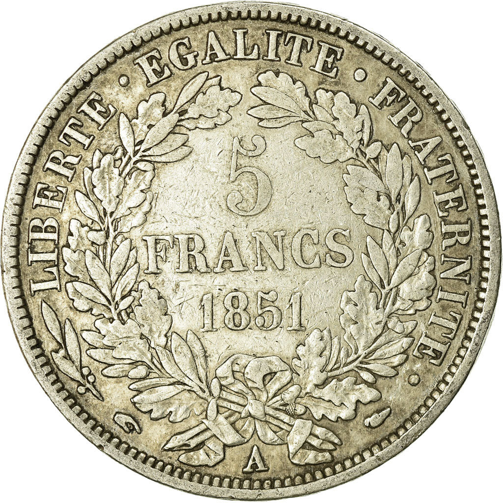 Monnaie, France, Cérès, 5 Francs, 1851, Paris, TB+, Argent, Gadoury:719