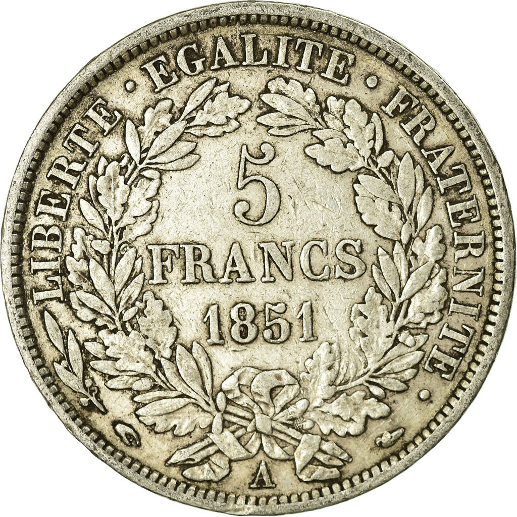 Monnaie, France, Cérès, 5 Francs, 1851, Paris, TB+, Argent, Gadoury:719