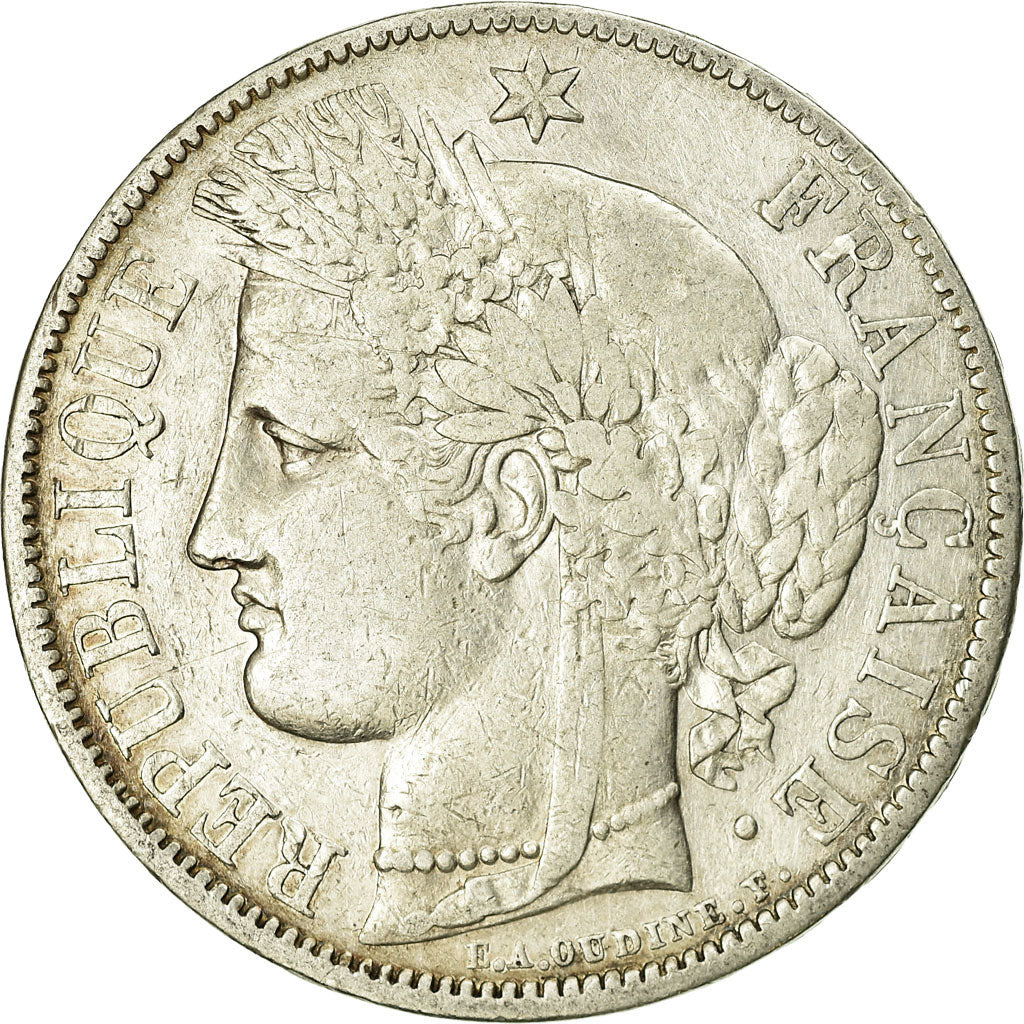 Coin, France, Cérès, 5 Francs, 1850, Paris, VF(20-25), Silver, KM:761.1