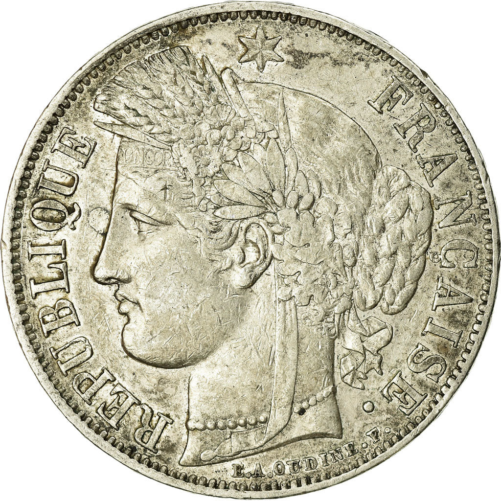 Münze, Frankreich, Cérès, 5 Francs, 1850, Paris, S, Silber, KM:761.1