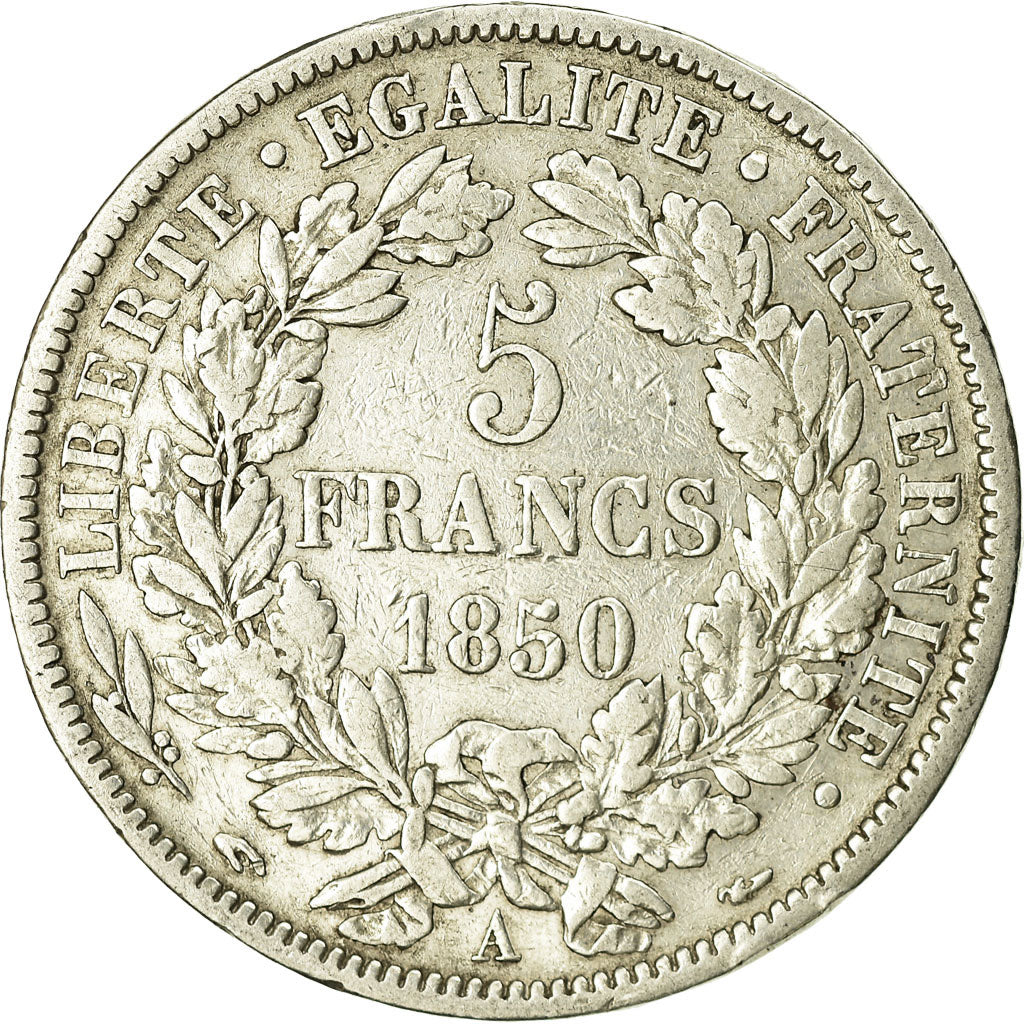 Monnaie, France, Cérès, 5 Francs, 1850, Paris, TB, Argent, KM:761.1