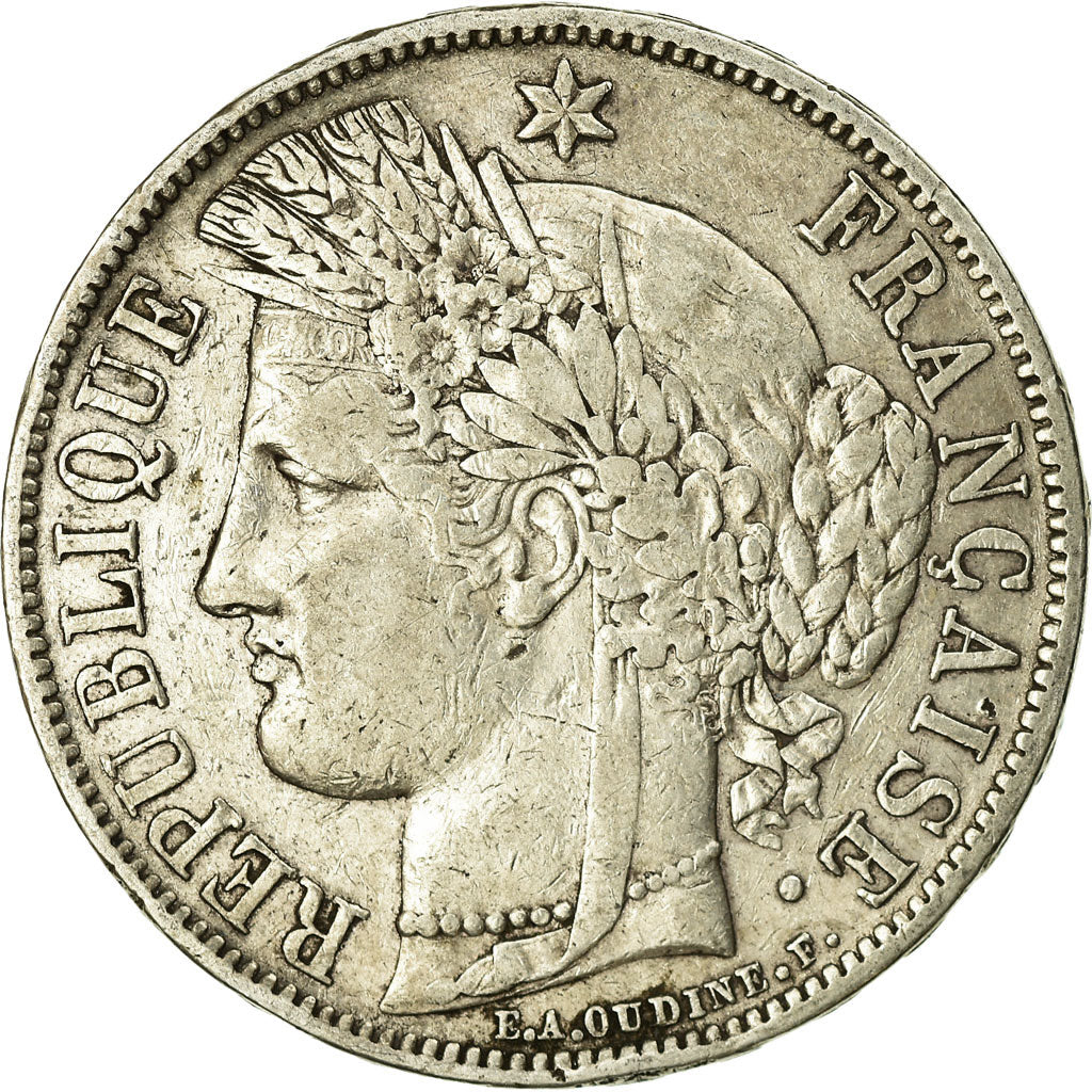 Coin, France, Cérès, 5 Francs, 1850, Paris, VF(20-25), Silver, KM:761.1