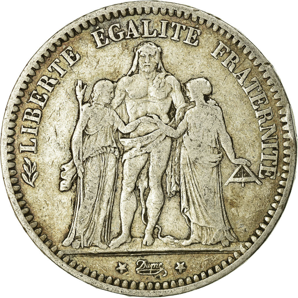 Coin, France, Hercule, 5 Francs, 1873, Bordeaux, VF(20-25), Silver, KM:820.2