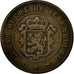 Moneta, Luksemburg, William III, 5 Centimes, 1860, Paris, VF(30-35), Bronze