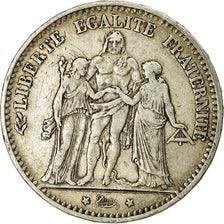 Coin, France, Hercule, 5 Francs, 1875, Bordeaux, VF(20-25), Silver, KM:820.2