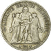 Moeda, França, Hercule, 5 Francs, 1875, Bordeaux, VF(20-25), Prata, KM:820.2