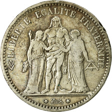 Coin, France, Hercule, 5 Francs, 1875, Bordeaux, VF(20-25), Silver, KM:820.2